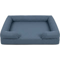 Lvme Memory-Foam Bolster Dog Bed 110 x 80 cm Slate Blue - Product view